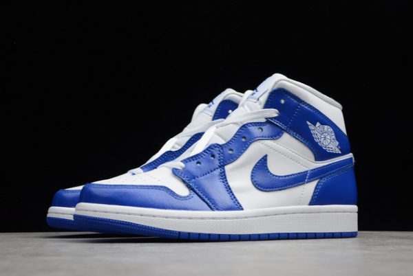 The new Nike Air Jordan 1 Mid “Hyper Royal” basketball shoes BQ6472-104