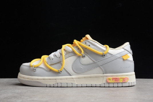 cheap-sale-off-white-x-nike-dunk-low-lot-48-of-50-grey-yellow-sneakers-dm1602-107