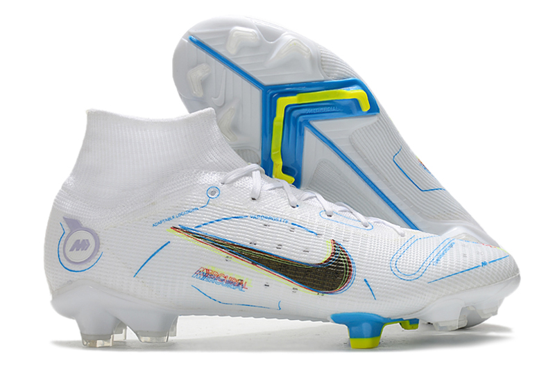 2022 New Release Nike Superfly 8 Elite Blue and White Football Boots Outside
