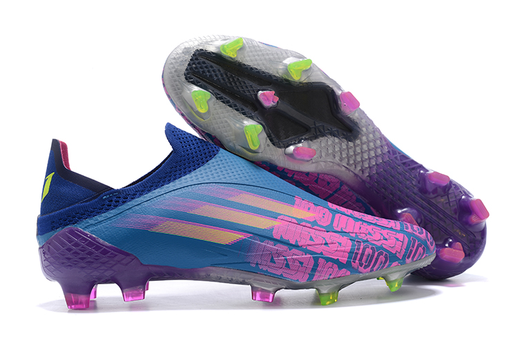 Adidas X Speedflow+ FG Purple Blue Football Boots side