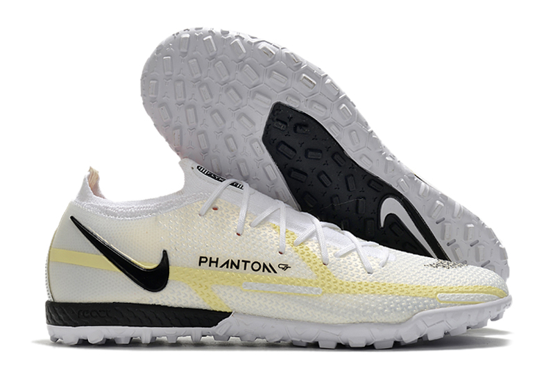 Nike Phantom GT2 Elite TF White Full Knitted Spike Football Boots overall