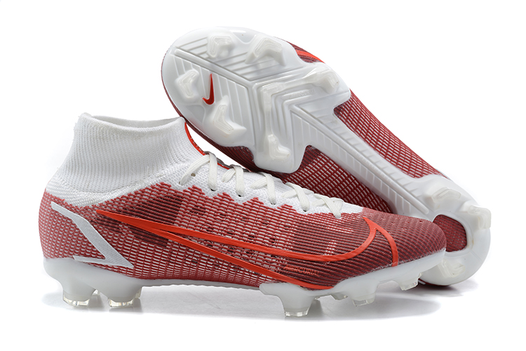 Nike Superfly 8 Academy TF Crimson White Cushioned Soccer Boots side overall