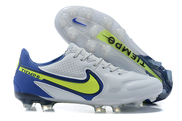 Nike Tiempo Legend 9 Elite FG Blue Grey Football Boots overall