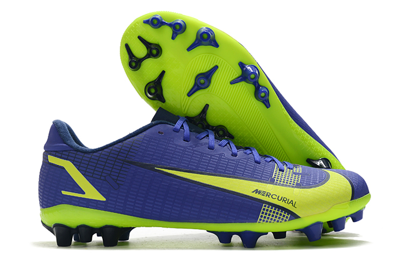 Nike Vapor 14 Academy AG Tan Blue Football Boots overall