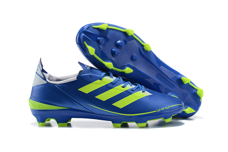 adidas GAMEMODFG TF blue green full knit grass spike football boots-003