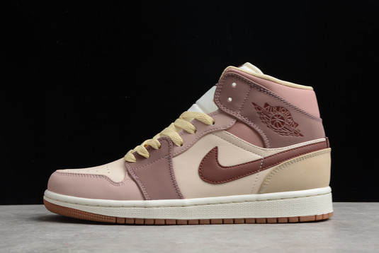 hot-sale-air-jordan-1-mid-brown-pink-basketball-shoes-do7440-821