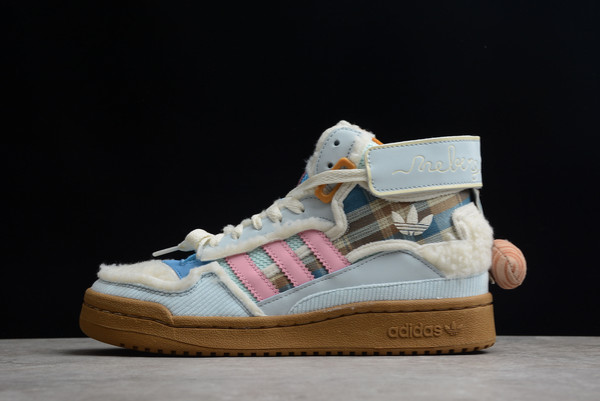 2022 Melting Sadness x Adidas originals Forum Exhibit Mid “Karoro” Joy Blue Light Pink Sky Tint GW8921