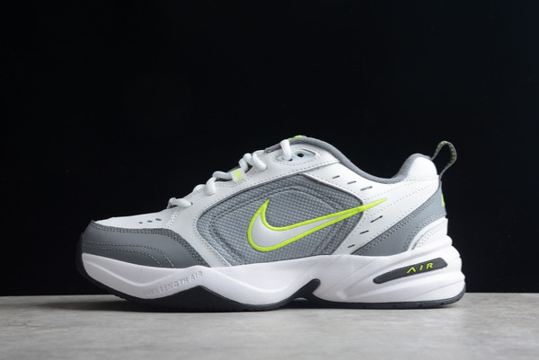 2022 Nike Air Monarch IV White Cool-Grey-Volt Running Shoe 415445-100-1