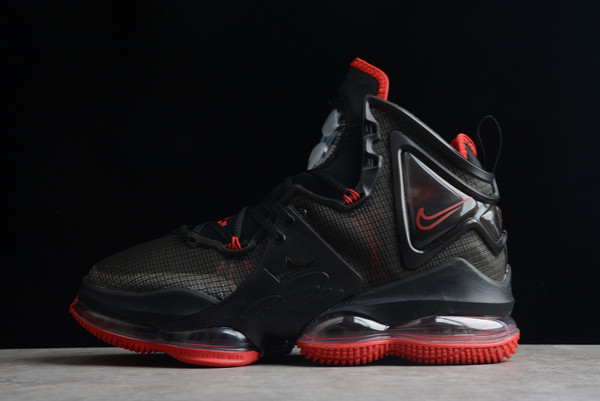 2022 Nike LeBron 19 Bred Basketball Shoes Black Red -DC9340-001