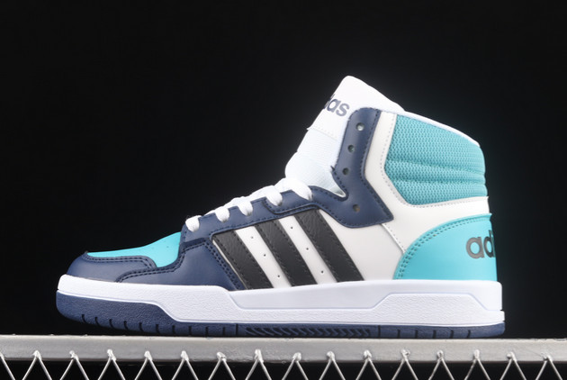 2022-adidas-NEO-Entrap-Mid-White-Navy-Blue-Green-FV2729-For-Sale