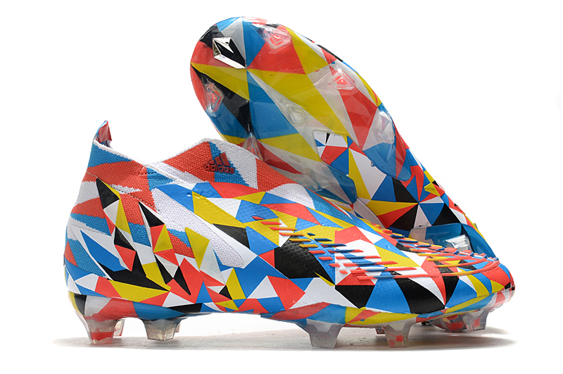 2022 adidas Predator Edge Geometric+ FG High Top Laceless Color Football Boots Back Outside