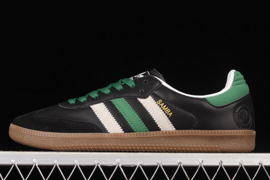 2022-adidas-Samba-Vegan-Black-Green-White-FW2429-For-Sale