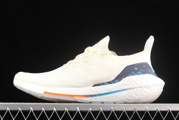 2022-adidas-Ultraboost-21-Core-White-Royal-Blue-GX8532-For-Sale