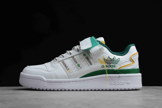 2022-adidas-originals-Forum-Low-White-Green-Yellow-GX3001-For-Sale