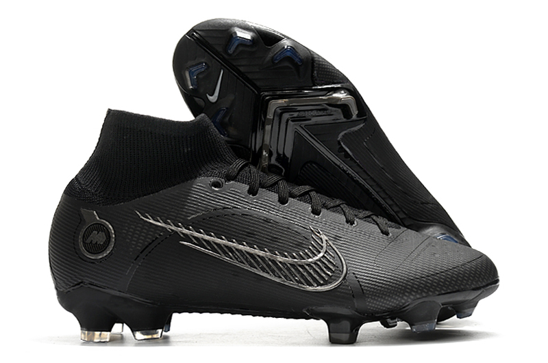 Nike Mercurial Superfly 8 Elite FG Black High-Top Football Boots overall