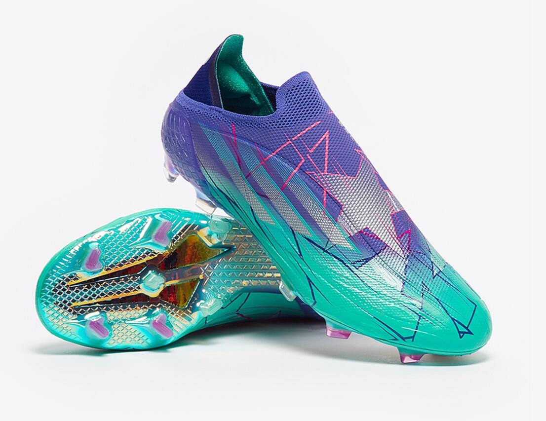 2022 Adidas X Speedflow+ FG Champions League Teal Football Boots side