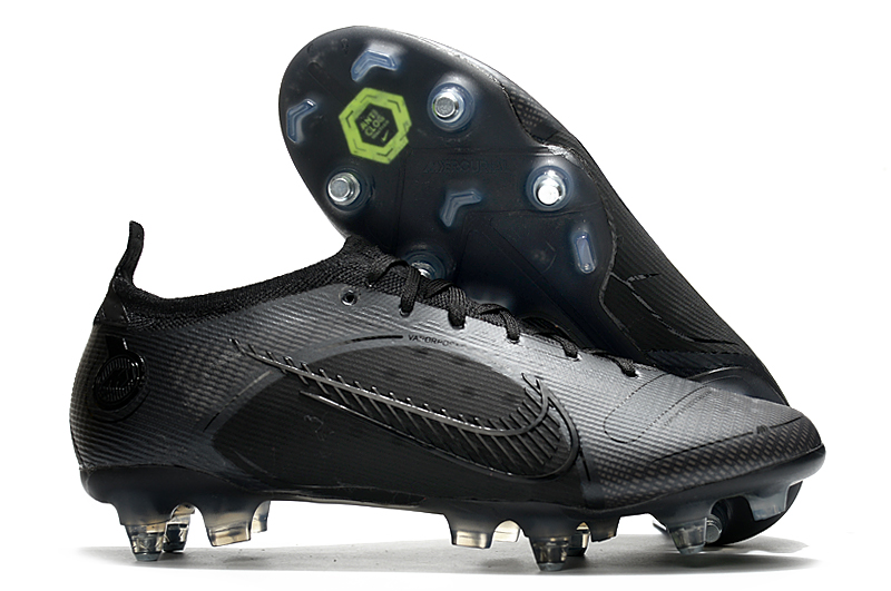 2022 High Quality Nike Mercurial Vapor XIV Elite SG Black Silver Football Boots Outside