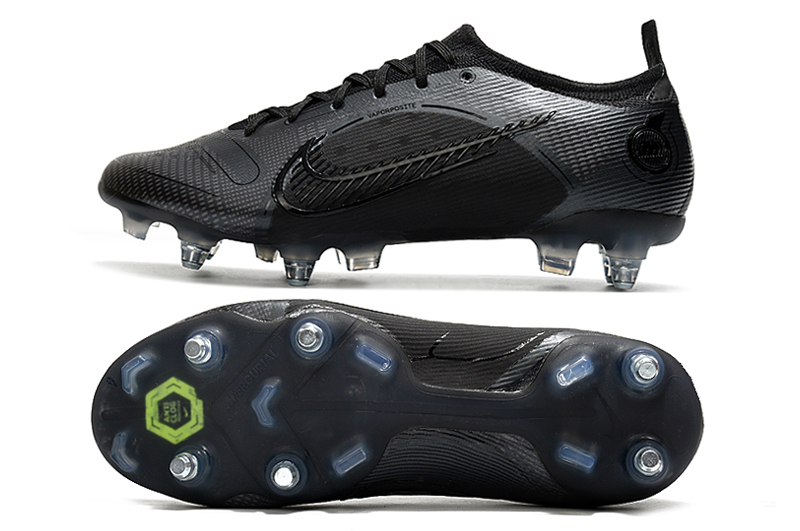 2022 High Quality Nike Mercurial Vapor XIV Elite SG Black Silver Football Boots Sole