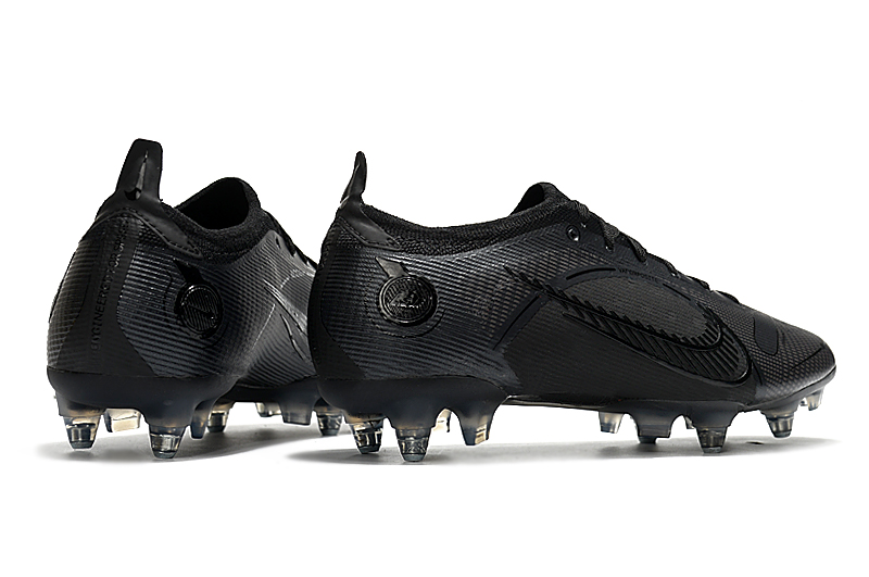 2022 High Quality Nike Mercurial Vapor XIV Elite SG Black Silver Football Boots side