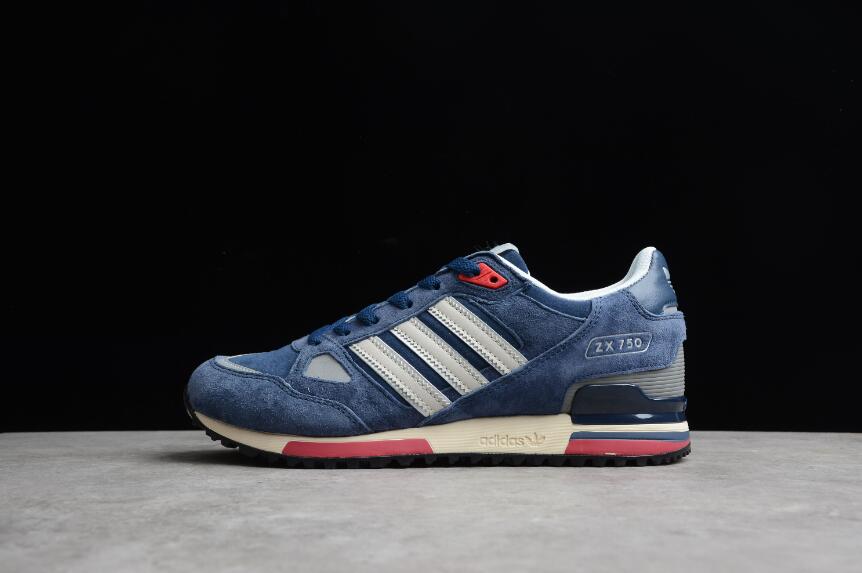 2022 Men's and Women's Adidas Shoes Original ZX 750 Navy Blue -Q35065