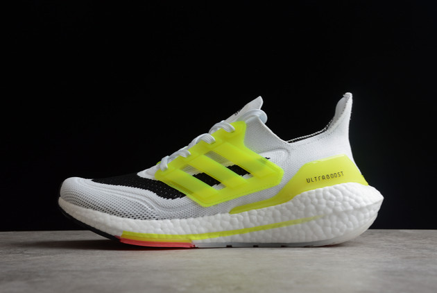 2022 Adidas UltraBoost 21 White Volt White Yellow - FY0366