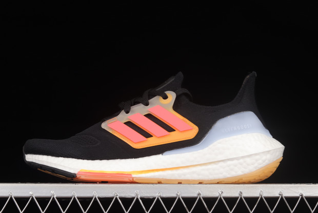 2022-adidas-Ultraboost-22-Black-Flash-Orange-GX5464-For-Sale