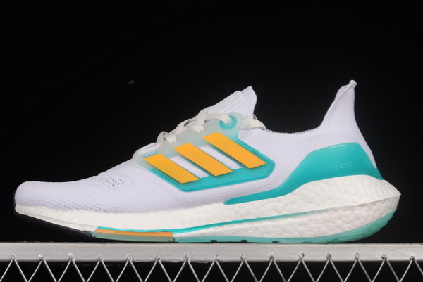 2022-adidas-Ultraboost-22-Cloud-White-Flash-Orange-Mint-Rush-GX5463-For-Sale