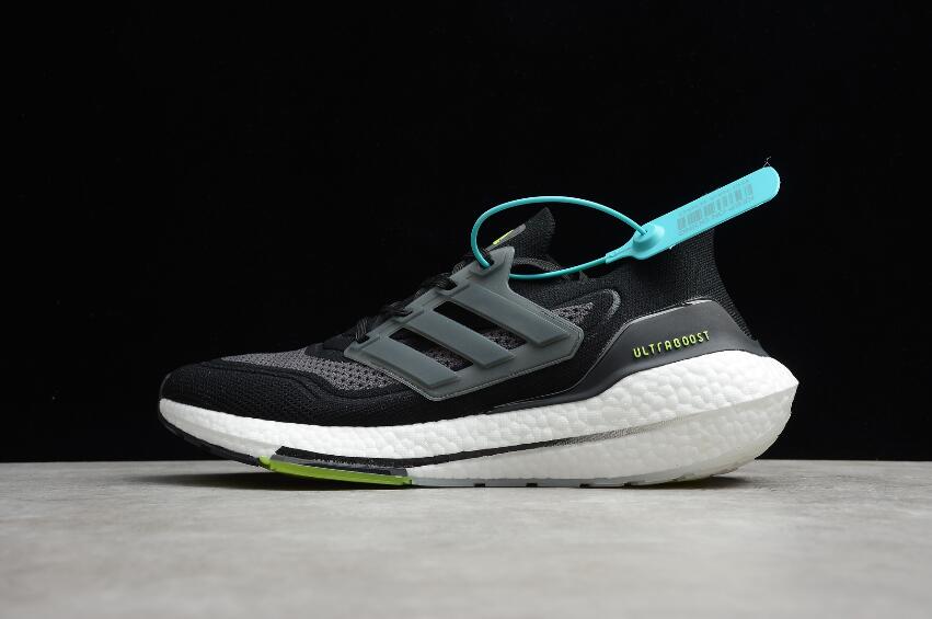 Adidas-Originals-Ultra-Boost-21-Black-Silver-Green-FY0374-for-Sale-1