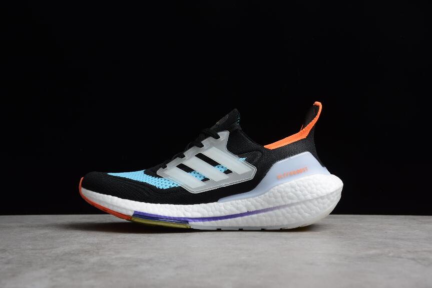 Adidas-Shoes-Ultra-Boost-21-Black-Blue-Orange-White-S23867