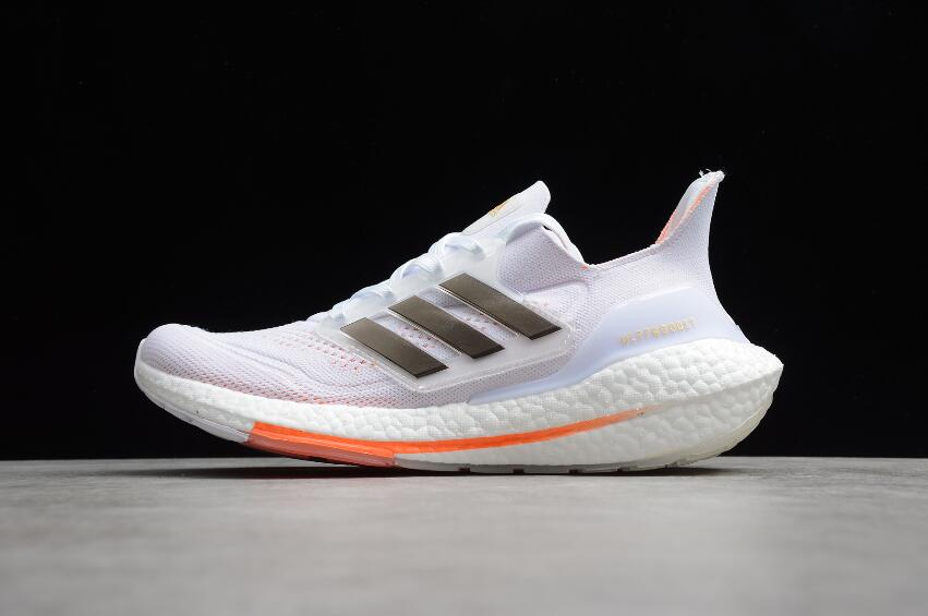 New-Brand-Adidas-Ultra-Boost-21-White-Orange-Black-S23840-Perfect-Outlet-1