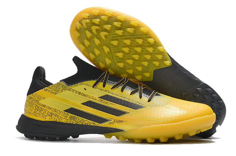 New adidas X Speedflow+ TF Yellow Black Football Boots Outside