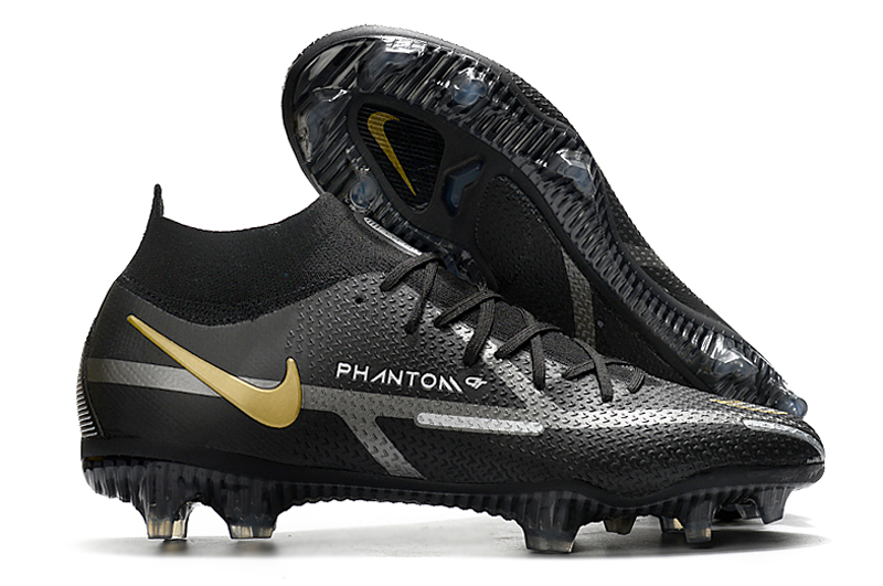 Nike Phantom GT II Dynamic Fit Elite DF FG High Top Black Football Boots Outside