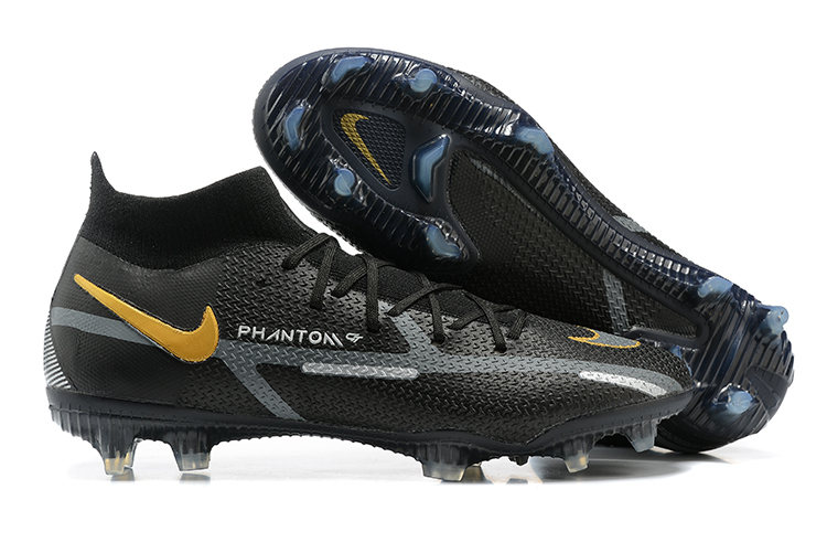 Nike Phantom GT2 Dynamic Fit Elite FG High Top Black Football Boots overall
