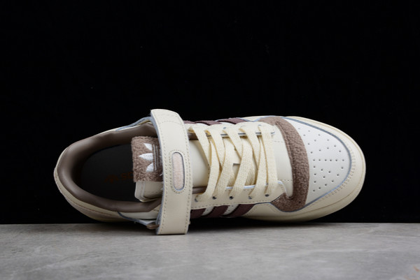 New adidas Forum Low Fleece White Brown -GY4126