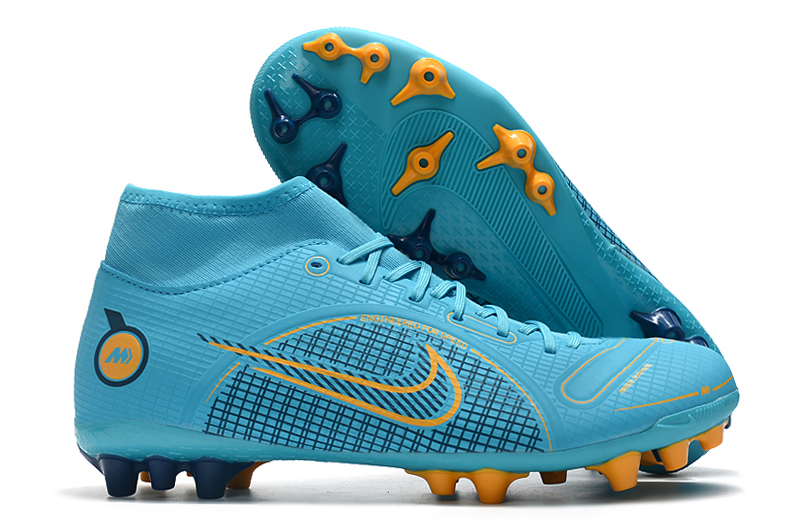Nike Vapor 14 Academy AG High Top Blue Football Boots for Men and Women-04
