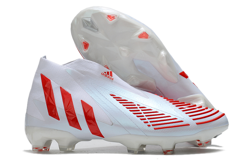 adidas Predator Edge Geometric+ FG Laceless Red White Football Boots-05