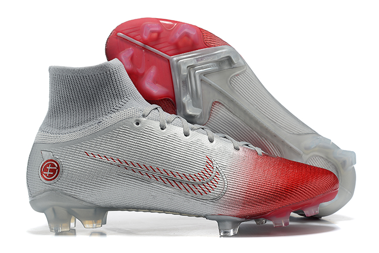 2022 Hot Sale Nike Mercurial Superfly 8 Elite FG Red Grey Football Boots-06