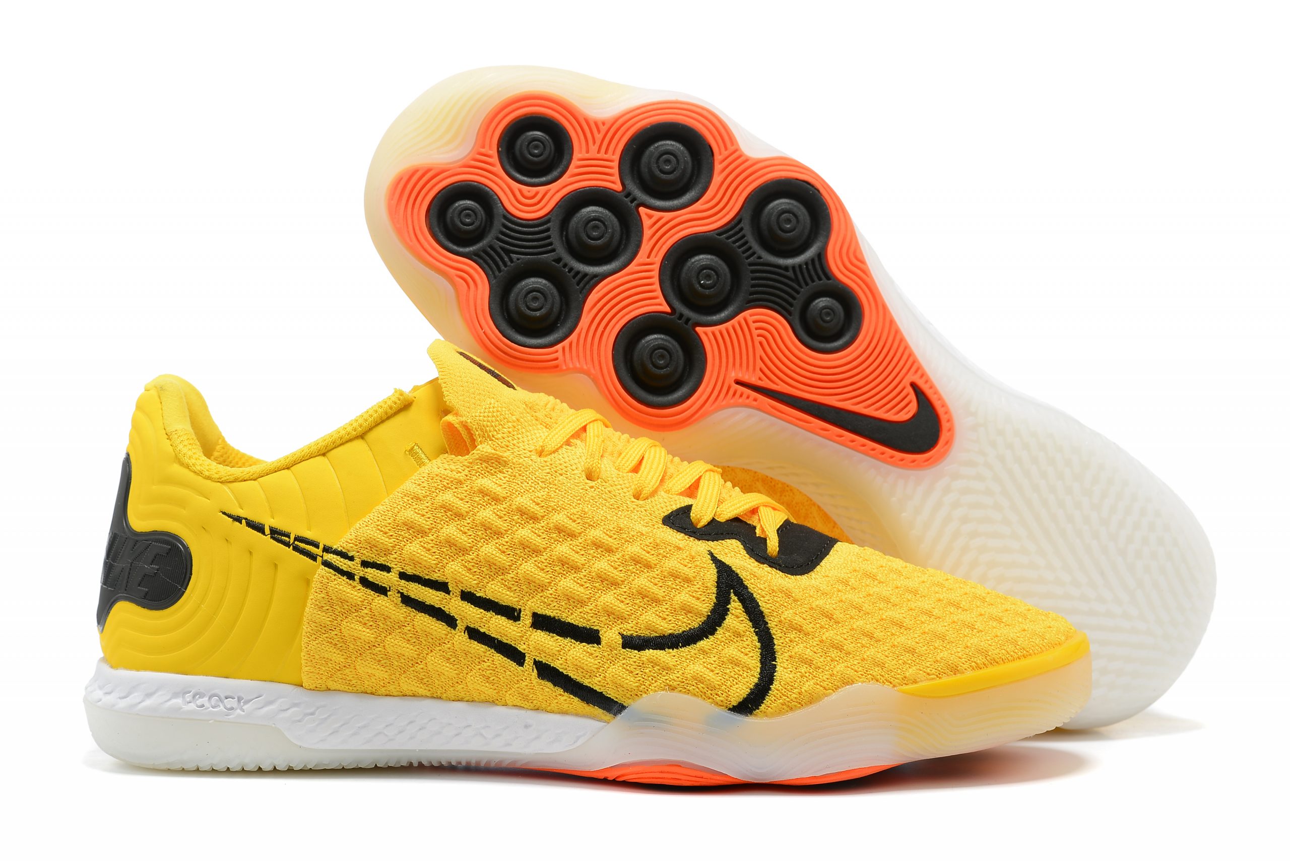 Nike Reactgato IC Yellow Indoor Flat Soccer Boots-03