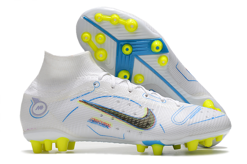 Nike Superfly 8 Elite Yellow White Blue High Top Football Boots-05