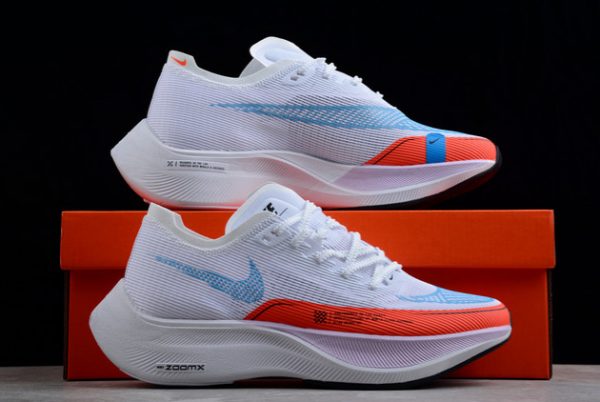 2022Nike ZoomX Vaporfly Next% 2 White/Laser Blue-Rush Orange -CU4123-102