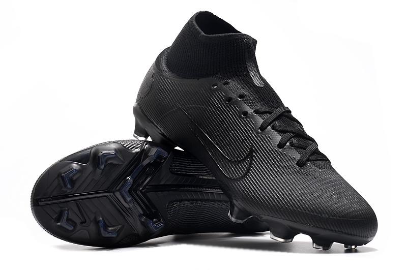 2022 Nike Assassin 14th Generation High Top Full Knit Waterproof FG Black Football Boots