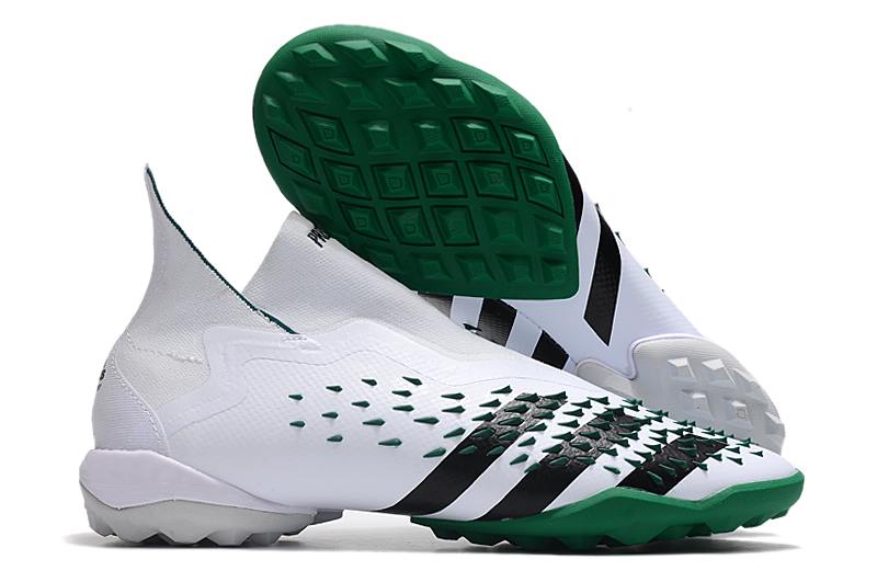 New Adidas Predator Freak+TF Green Broken Nail Football Boots-4