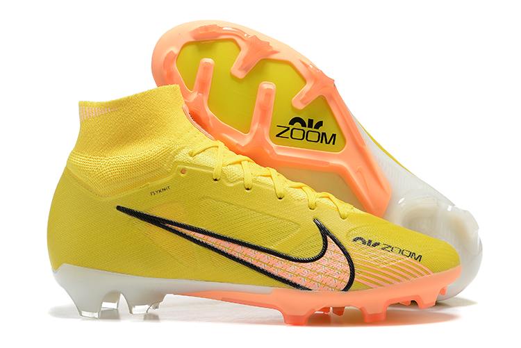 Nike Air Zoom Mercurial Superfly IX Elite FG High Top Yellow Football Boots
