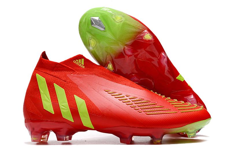 2022 new adidas Predator Edge+ FG red and yellow football boots-04