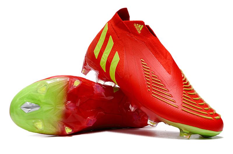 2022 new adidas Predator Edge+ FG red and yellow football boots