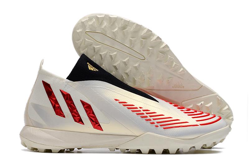 adidas Predator Edge1 TF red black and white grass spike football boots-05