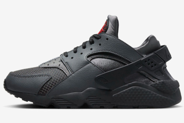 2023-nike-air-huarache-black-red-running-shoes-fd0665-001