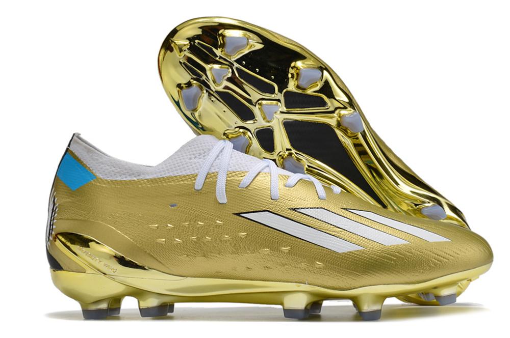 2023Adidas X Speedportal .1 2022 World Cup Boots FG Gold Yellow Football Boots-06