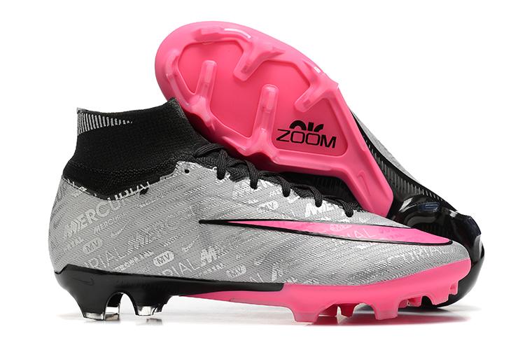 2023 Nike Air Zoom Mercurial Superfly IX Elite FG Gray Pink Football Boots-08