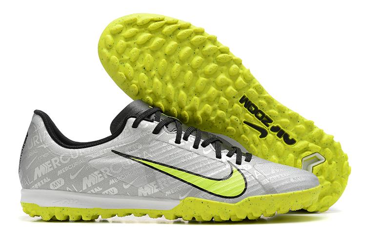 2023Nike Air Zoom Mercurial Vapor- XV Academy TF Gray Yellow Football Boots-08